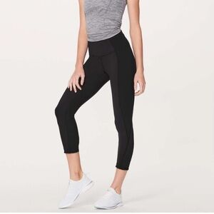 Lulu Lemon On Your Mark Crop Black Leggings